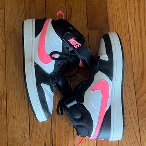 Nike Kids Black and Pink Sneakers